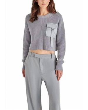 BB Dakota Pocket Crewneck Sweater - Gray