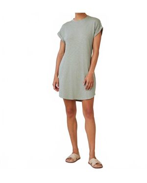 Bella Dahl Roll Sleeve T-Shirt Dress - Green