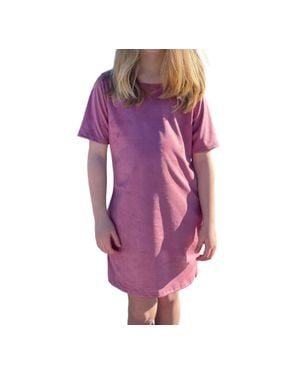 Lucky & Blessed Girl's Suede Mini Dress - Purple