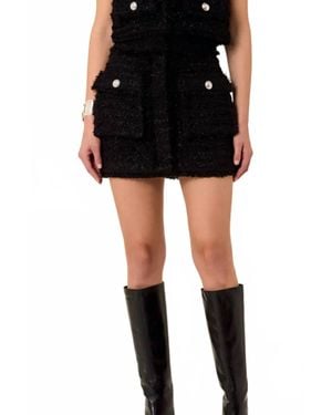 Nicholas Angie Tweed Skirt - Black