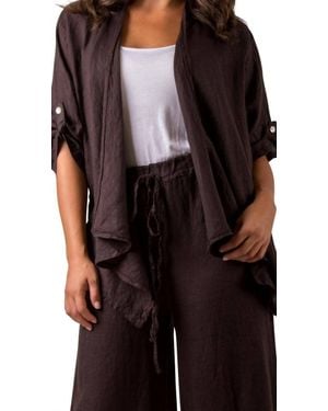Gigi Moda Leggera Open Front Jacket - Black
