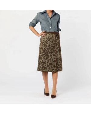 ANN MASHBURN Adley Wrap Skirt - Green