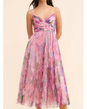 ML Monique Lhuillier Madison Tylle Midi Dress - Pink