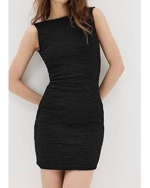 GOOD AMERICAN Wide Scrunchie Scoop Back Mini Dress - Black