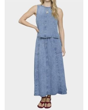 Blu Pepper Everly Denim Skirt - Blue