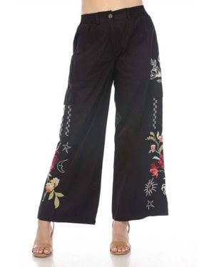Johnny Was Drawstring Hem Cargo Pant - Black