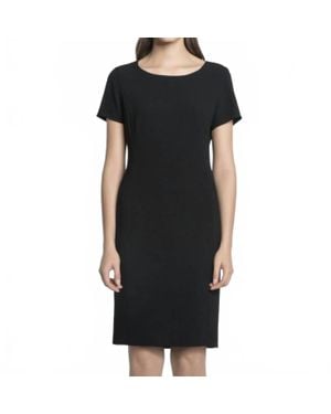 Luisa Cerano Straight Fit Short Sleeve Dress - Black