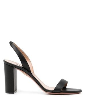 シューズ・サンダルその他 AQUAZZURA Woman Heeled sandals Black SNUMIDS1NAP 000 So Nude Sandal 50 BLACK Aquazzura@ Official