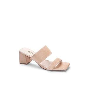 42 GOLD Lizbett Sandals Natural Suede Square Toe Block Heel Jobb177 - Black