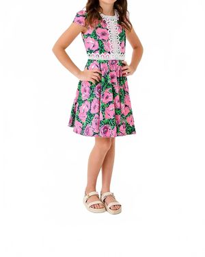 Lilly Pulitzer Girls Idala Short Sleeve Dress - Multicolor