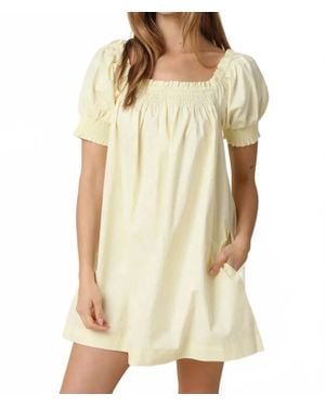 Olivaceous Sophie Smocked Dress - Natural