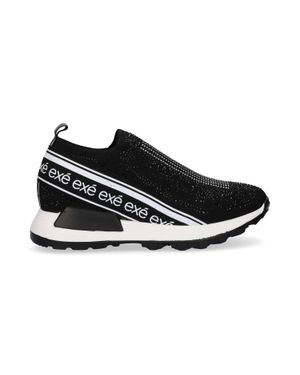 Renato Garini Ex9210A Bedazzled Slip On Sneaker - Black