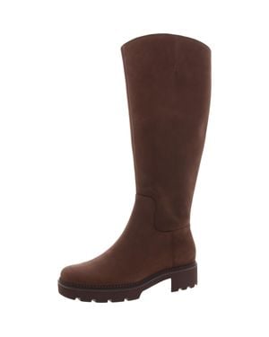 Vionic Fallbrook Wide Calf Leather Knee-High Boots - Brown