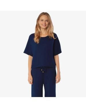 Helen Jon Short Sleeve Pullover Top - Blue