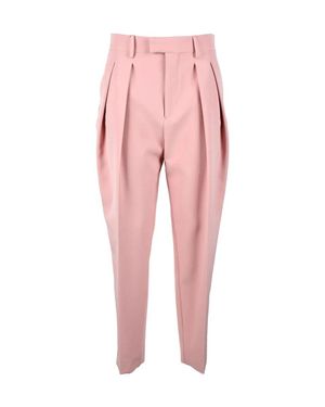 Berwich Tailored Pants With Pleated Front And Tapered Leg - Pink