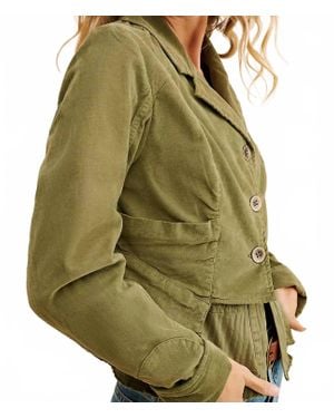 Free People Orly Cord Heritage Jacket - Green