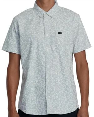 RVCA That'Ll Do Printed Short Sleeve Top - Blue