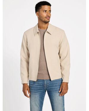 Guess Kristoff Textured Zip Blazer - Blue
