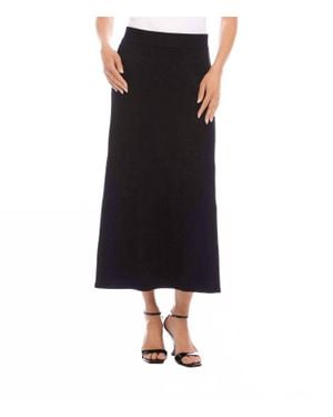 Karen Kane Sweater Knit Midi Skirt - Black