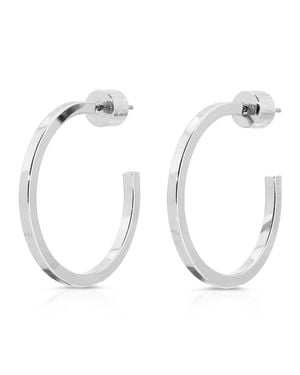 Eklexic 1" Ava Hoop Earrings - White