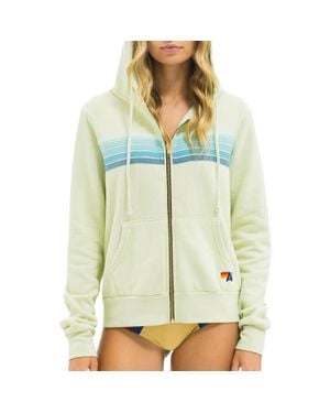 Aviator Nation 5 Stripe Hoodie - Green