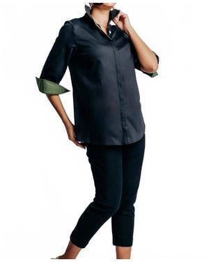 Perlavera Blair Buttondown Shirt - Blue