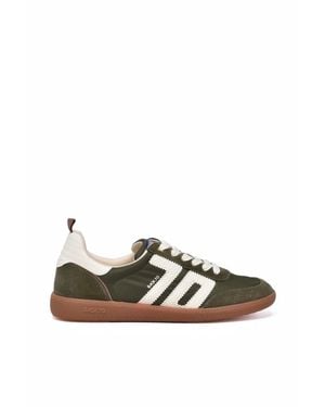 Back 70 Leather-Blend Low-Top Sneakers - Brown