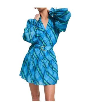 Kivari Long Sleeve Mini Dress - Blue