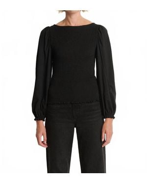 Nation Ltd Aidan Smocked Blouse - Black