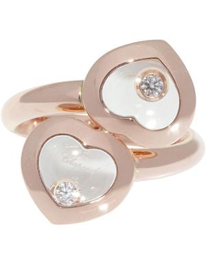 Chopard K18Pg Diamond Heart Ring - White