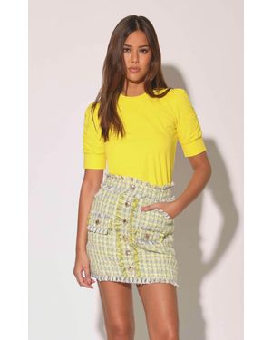 Walter Baker Dalia Skirt, Malibu Tweed - Yellow