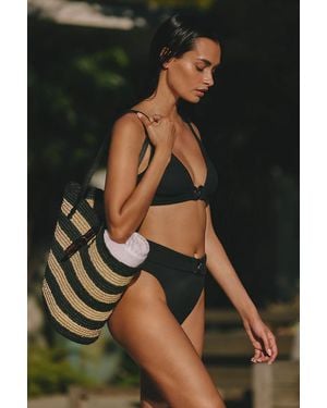 Sanctuary High-Rise Bikini Bottoms - Black