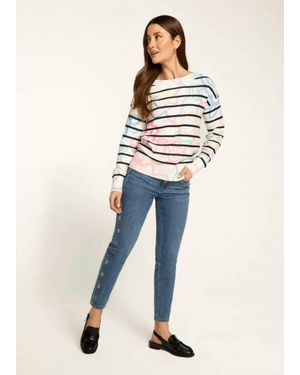 Fdj Rosetta Print Boat-Neck Printed Sweater - Blue