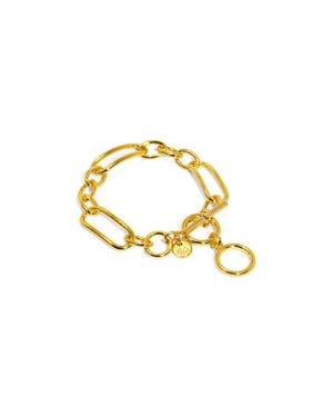 Rho Mixed Chain Toggle Bracelet - Metallic