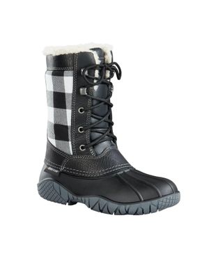 Baffin Jasper Plaid Leather Waterproof Insulated Winter Boots Rock69 - Gray
