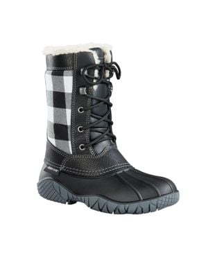 Baffin Jasper Plaid Leather Waterproof Insulated Winter Boots Rock69 - Gray