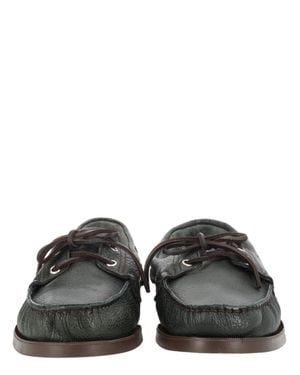 Paraboot Barth Textured Deer Leather Moccasin - Black