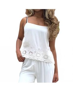Bobi Square Neck Cami Top - White