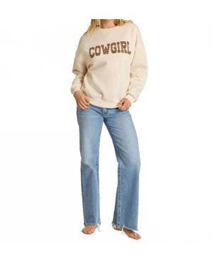 Pretty Garbage Brie Cowgirl Sweatshirt - Blue
