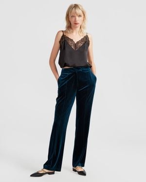 Belle & Bloom Reverie Velvet Pant - Blue
