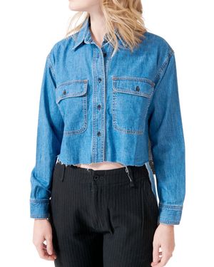 ASKK NY Crosby Flannel Shirt - Blue