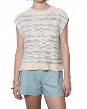 Greylin Solana Boxy Sweater Top - Blue