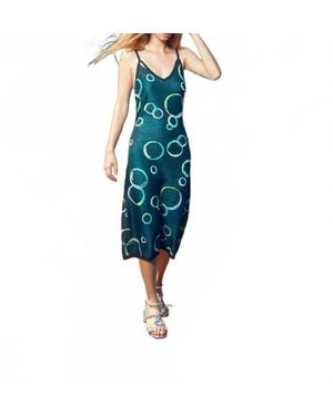 Replica Los Angeles Bubbles Intarsia Slip Midi Dress - Blue