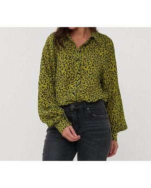 EsQualo Little City Blouse - Green