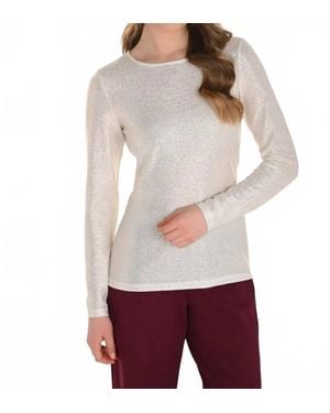 FRANK LYMAN Whitley Sparkle Long Sleeve Pullover Top - Red