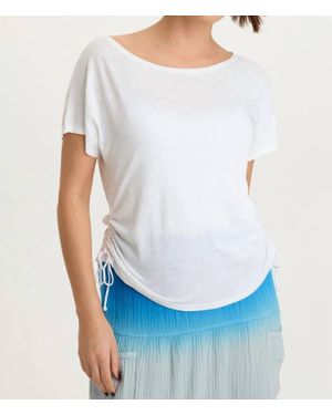 XCVI Cohn Jersey Boatneck Tee - White