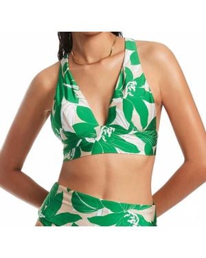 Jets by Jessika Allen Floreale Soft Tri Top - Green