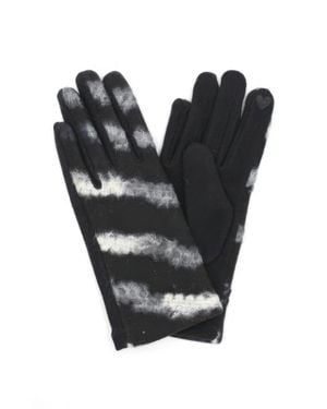 Fashnzfab Multi Color Yarn Pattern Smart Touch Gloves - Black