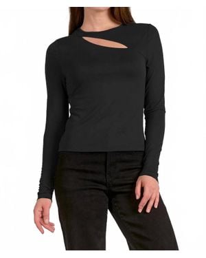 Elan Kelsi Cut Out Top - Black