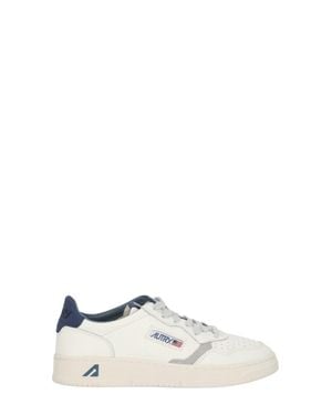 Autry Suede Accents Low-Top Sneakers - White